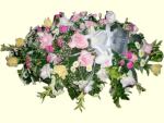 Flores y coronas para funerales.